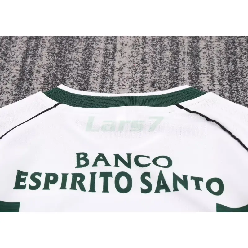 Camiseta Lisboa 1ª Equipación Retro 2001/03 ML Blanco/Verde Niño Kit