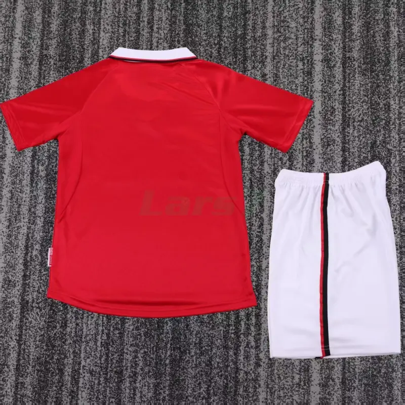 Camiseta Manchester United 1ª Equipación Retro 1999/00 Rojo Niño Kit