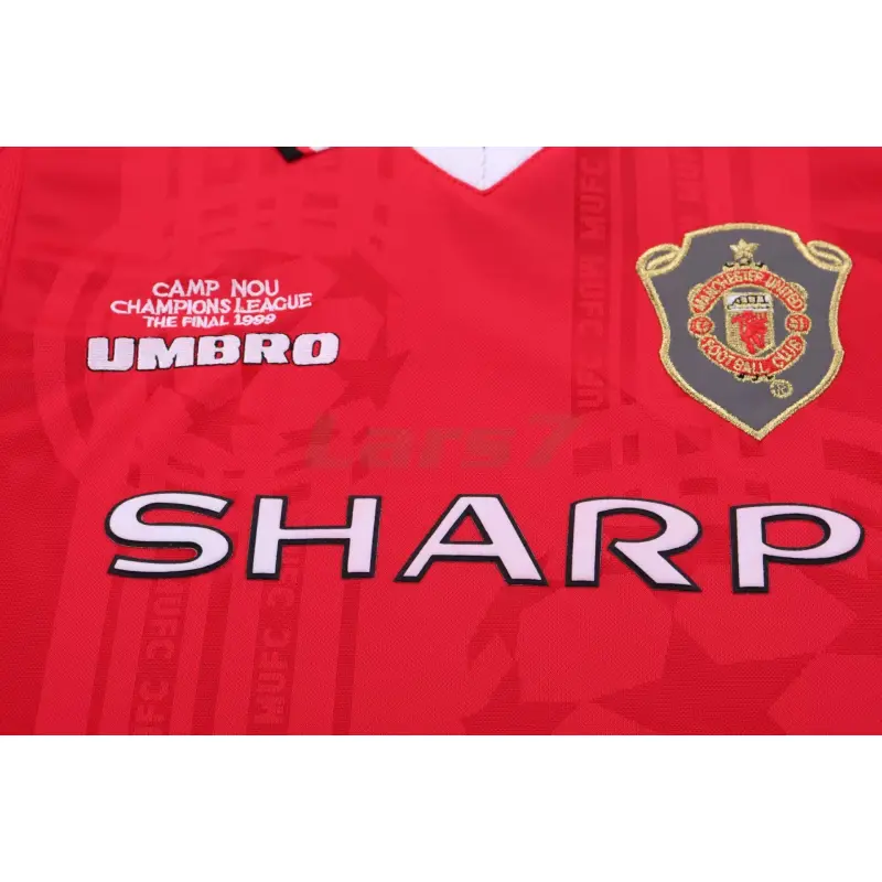 Camiseta Manchester United 1ª Equipación Retro 1999/00 Rojo Niño Kit