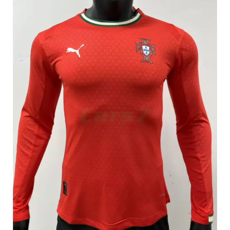 Camiseta Portugal 1ª Equipación 2026 ML Rojo (EDICIÓN JUGADOR)