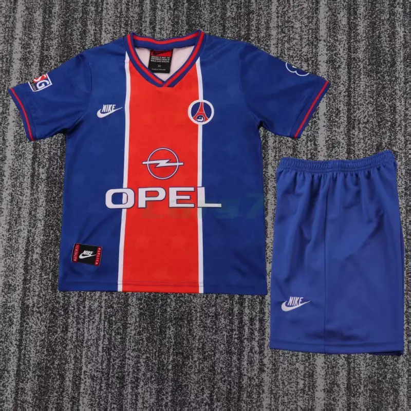 Camiseta PSG 1ª Equipación Retro 1995/96 Azul/Rojo Niño Kit