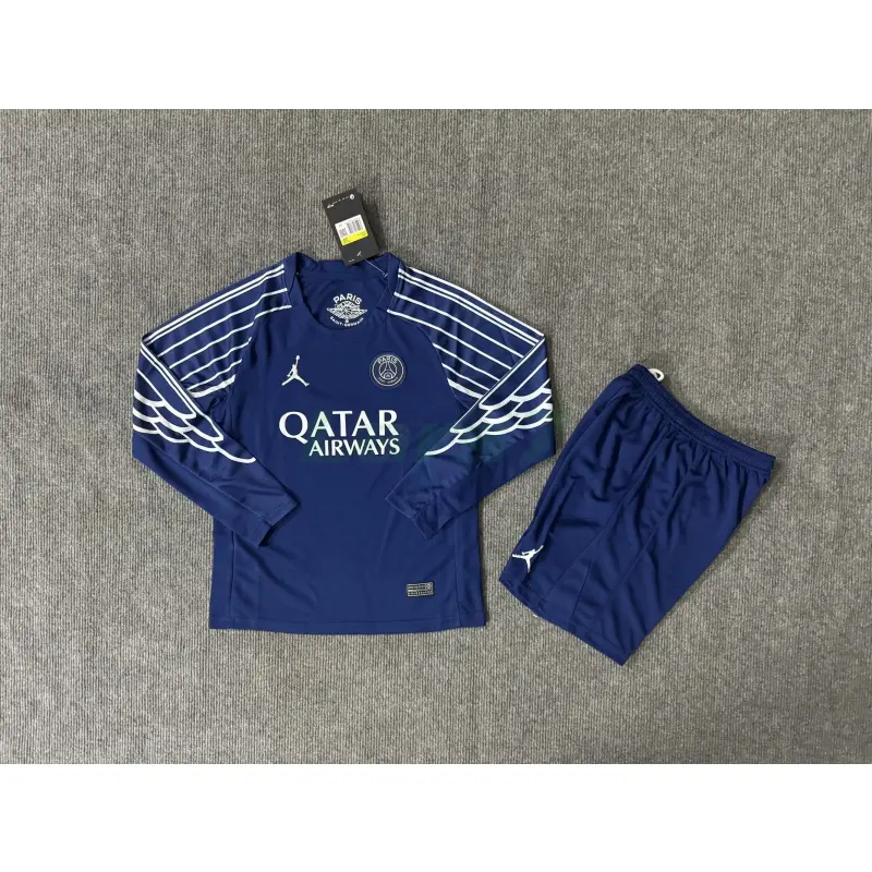 Camiseta PSG 4ª Equipación 2025/2026 ML Azul Niño Kit Camiseta PSG 4ª Equipación 2025/2026 ML Azul Niño Kit