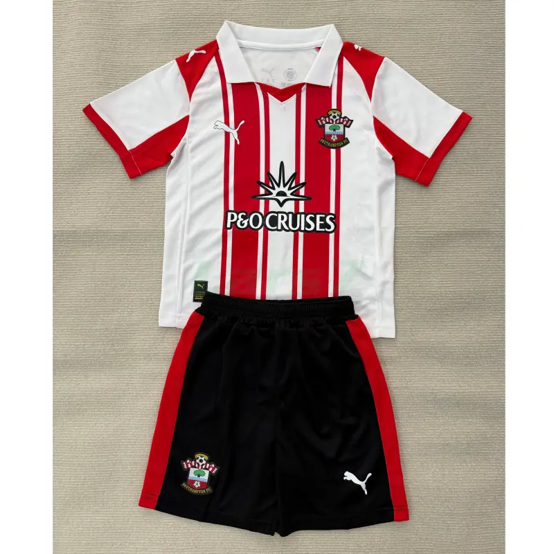 Camiseta Southampton 1ª Equipación 2025/2026 Rojo/Blanco Niño Kit