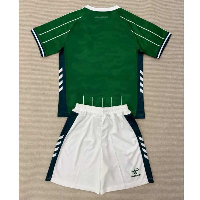 Camiseta Werder Bremen 1ª Equipación 2025/2026 Verde/Blanco Niño Kit