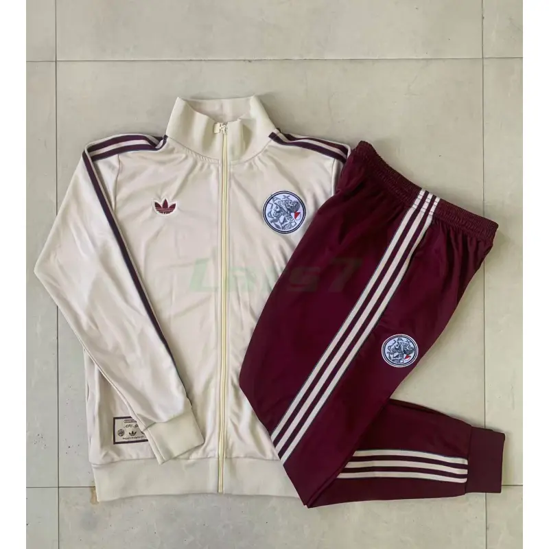 Chandal Ajax 2025/2026 Beige/Borgoña