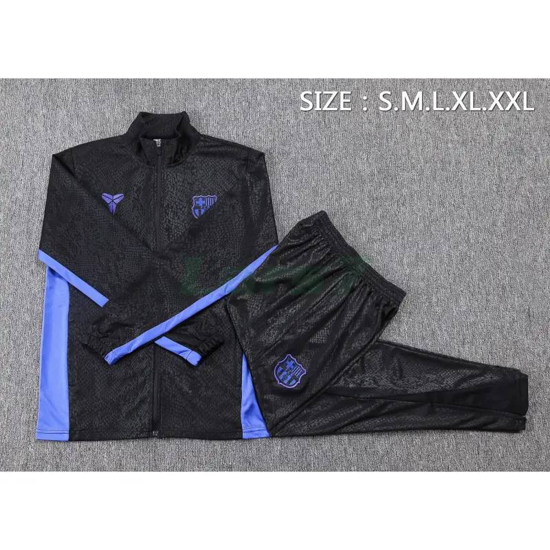 Chandal Barcelona 2025/2026 Negro/Morado con Estampado Chandal Barcelona 2025/2026 Negro/Morado con Estampado