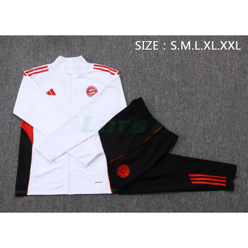 Chandal Bayern Múnich 2025/2026 Blanco/Negro/Rojo Chandal Bayern Múnich 2025/2026 Blanco/Negro/Rojo