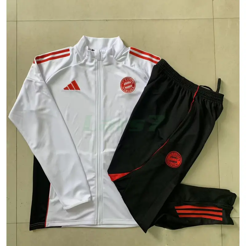 Chandal Bayern Múnich 2025/2026 Blanco/Negro/Rojo Chandal Bayern Múnich 2025/2026 Blanco/Negro/Rojo
