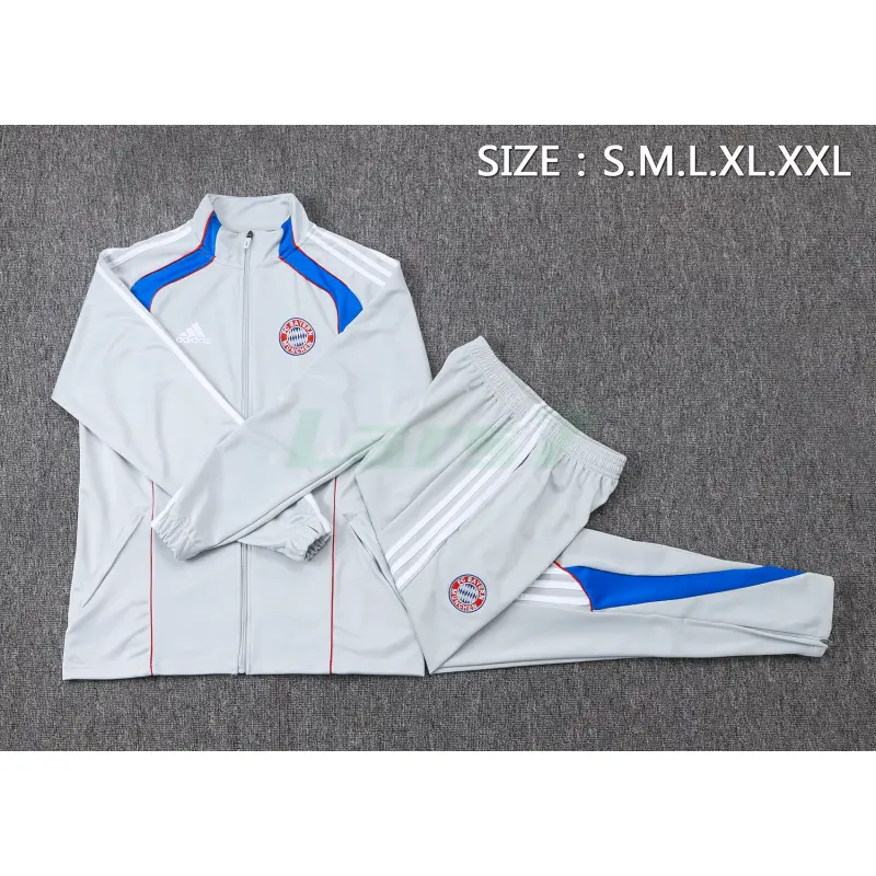 Chaqueta Bayern Múnich 2025/2026 Gris Claro/Azul Chaqueta Bayern Múnich 2025/2026 Gris Claro/Azul