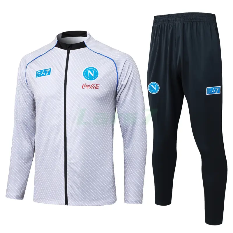 Chaqueta Napoli 2025/2026 Gris Claro con Estampado Chaqueta Napoli 2025/2026 Gris Claro con Estampado