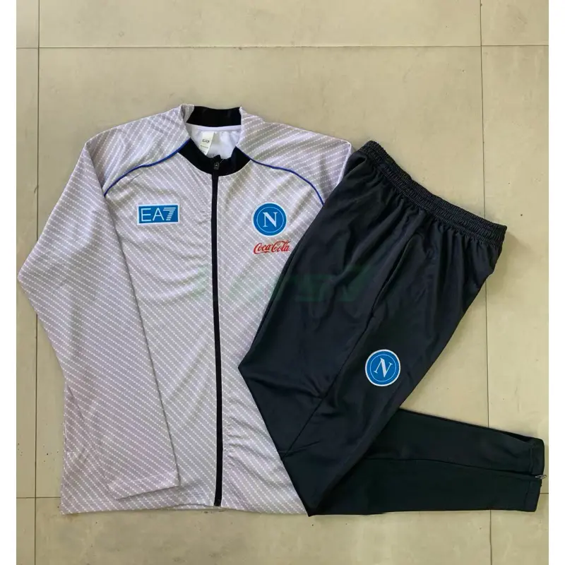 Chaqueta Napoli 2025/2026 Gris Claro con Estampado Chaqueta Napoli 2025/2026 Gris Claro con Estampado