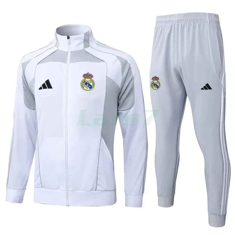 Chandal Real Madrid 2025/2026 Blanco/Gris Chandal Real Madrid 2025/2026 Blanco/Gris
