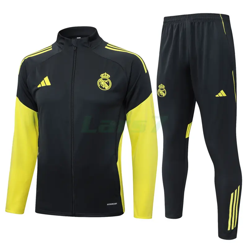 Chandal Real Madrid 2025/2026 Gris Oscuro/Amarillo Chandal Real Madrid 2025/2026 Gris Oscuro/Amarillo