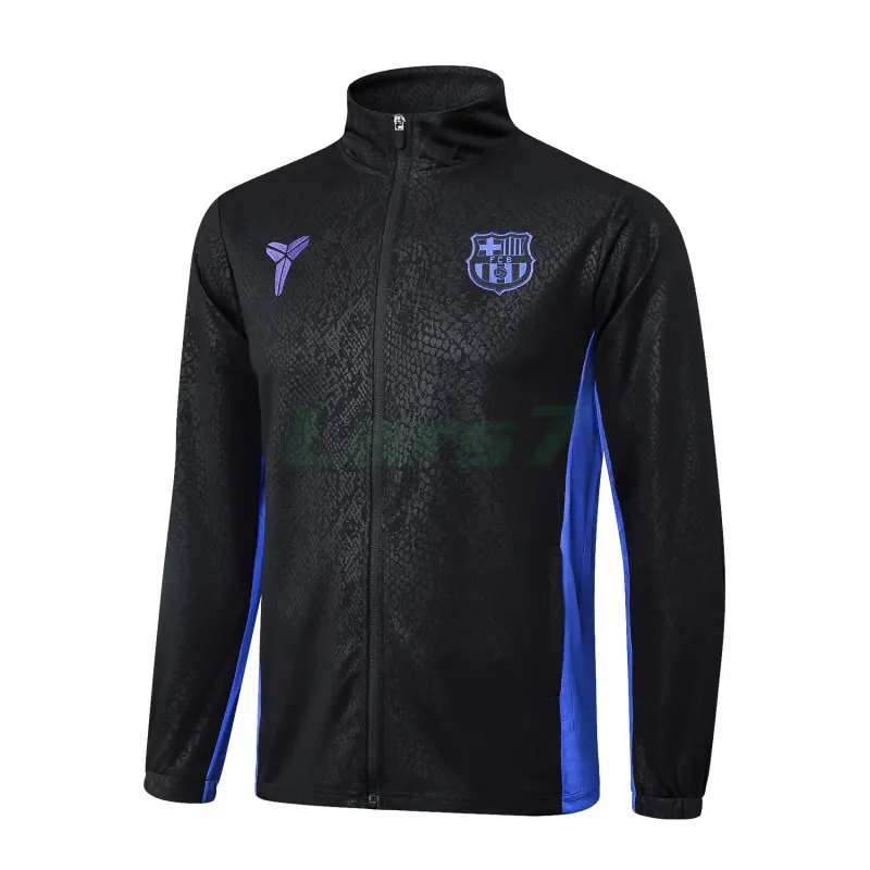 Chaqueta Barcelona 2025/2026 Negro/Morado con Estampado Chaqueta Barcelona 2025/2026 Negro/Morado con Estampado