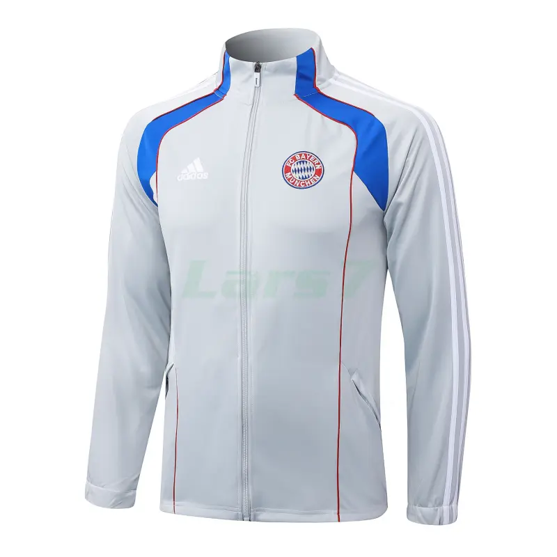 Chaqueta Bayern Múnich 2025/2026 Gris Claro/Azul Chaqueta Bayern Múnich 2025/2026 Gris Claro/Azul