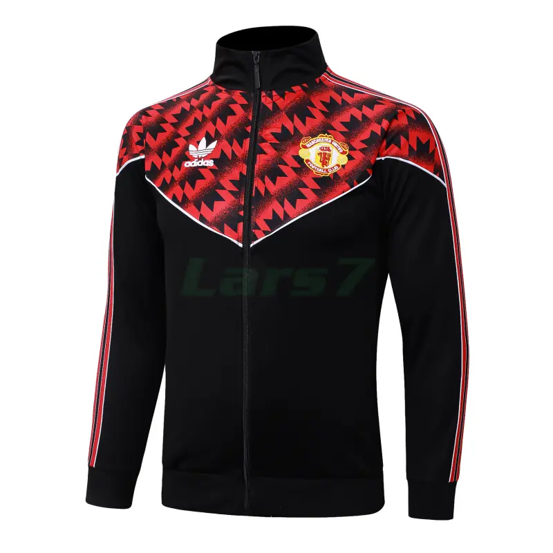 Chaqueta Manchester United 2025/2026 Negro/Rojo con Estampado