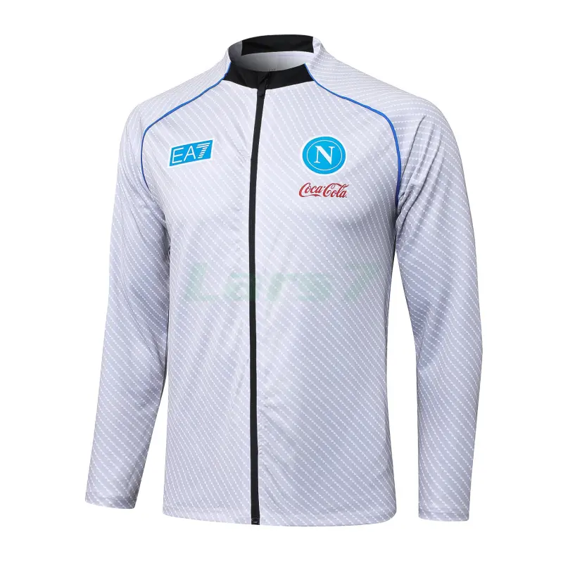 Chaqueta Napoli 2025/2026 Gris Claro con Estampado Chaqueta Napoli 2025/2026 Gris Claro con Estampado