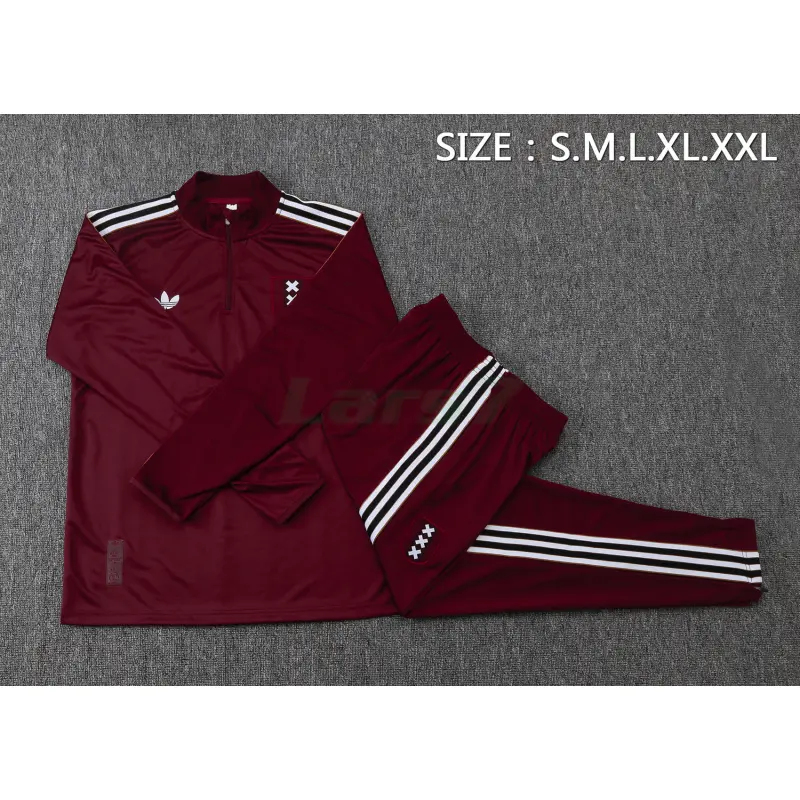 Sudadera De Entrenamiento Ajax 2025/2026 Retro Borgoña Oscuro