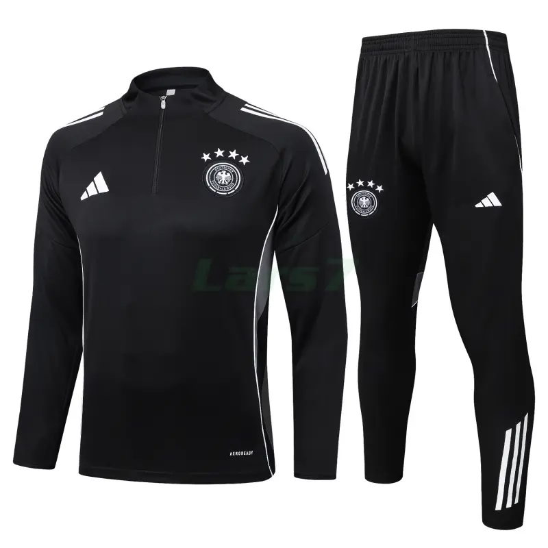 Sudadera De Entrenamiento Alemania 2025 Kit Negro/Gris
