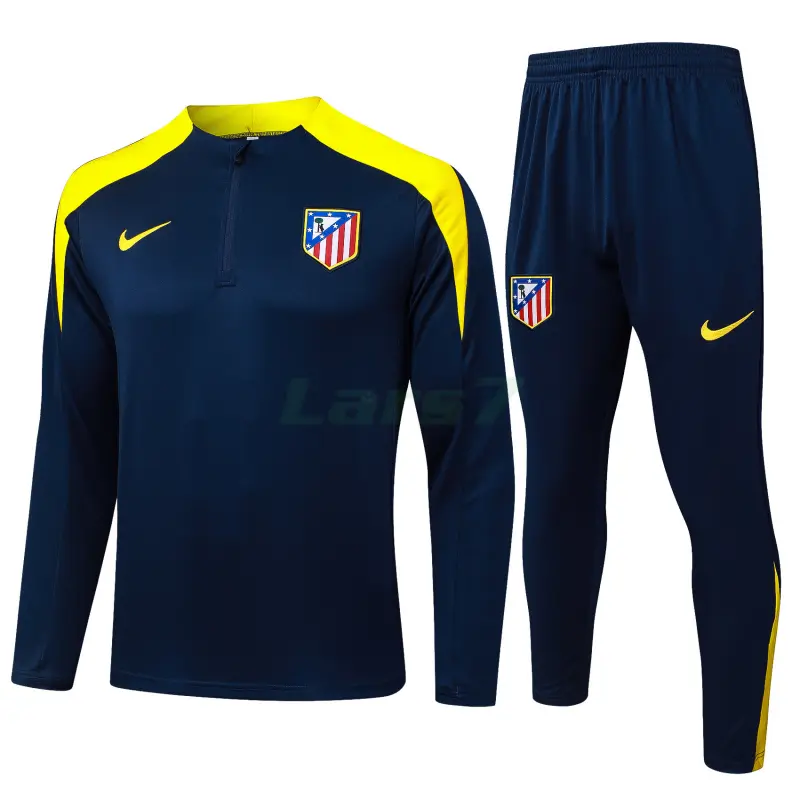 Sudadera De Entrenamiento Atlético de Madrid 2025/2026 Kit Azul Oscuro/Amarillo