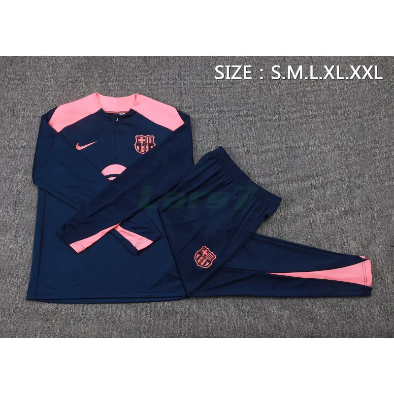 Sudadera De Entrenamiento Barcelona 2025/2026 Azul Oscuro/Rosa