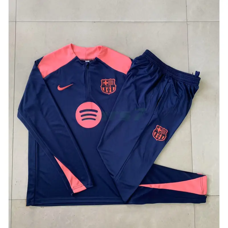 Sudadera De Entrenamiento Barcelona 2025/2026 Azul Oscuro/Rosa
