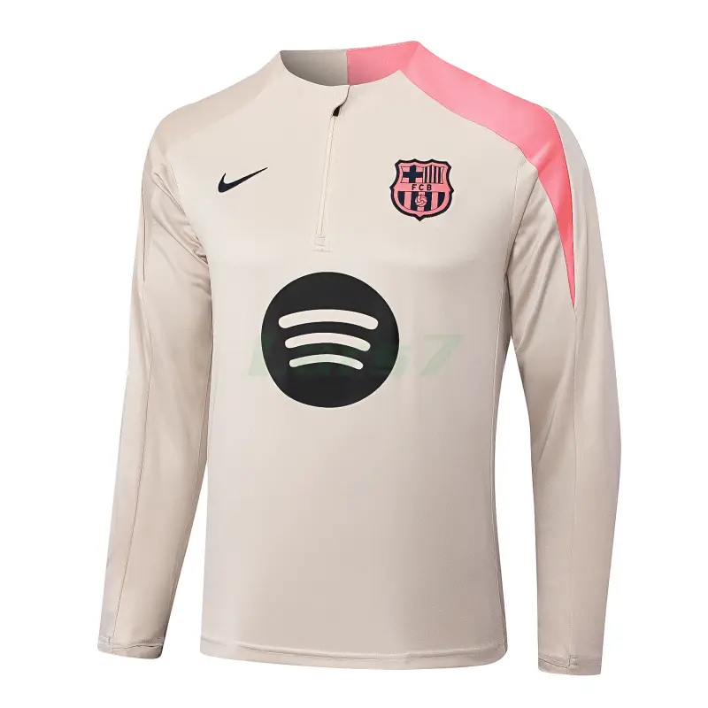 Sudadera De Entrenamiento Barcelona 2025/2026 Beige/Rosa