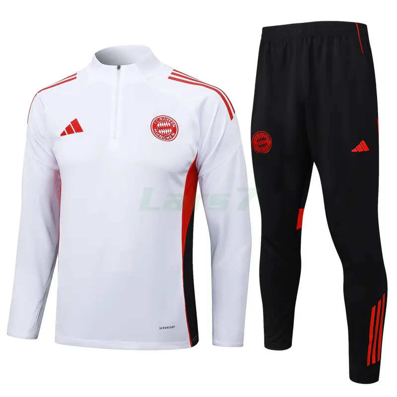 Sudadera De Entrenamiento Bayern Múnich 2025/2026 Kit Blanco/Rojo/Negro