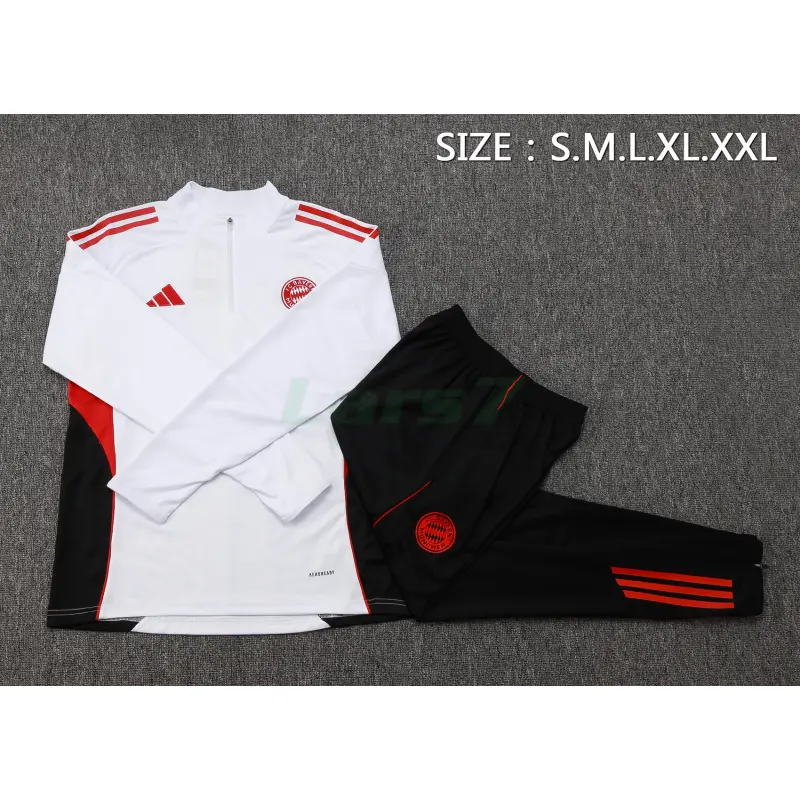 Sudadera De Entrenamiento Bayern Múnich 2025/2026 Blanco/Rojo/Negro