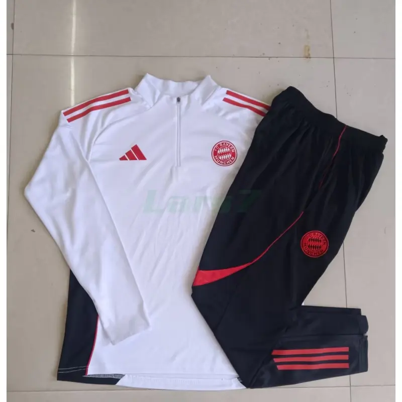 Sudadera De Entrenamiento Bayern Múnich 2025/2026 Blanco/Rojo/Negro