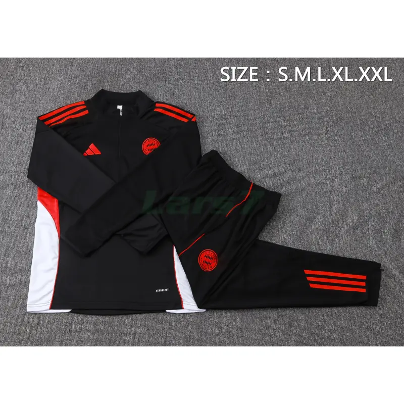 Sudadera De Entrenamiento Bayern Múnich 2025/2026 Kit Negro/Rojo/Blanco