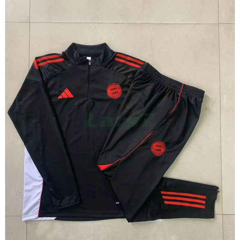 Sudadera De Entrenamiento Bayern Múnich 2025/2026 Kit Negro/Rojo/Blanco