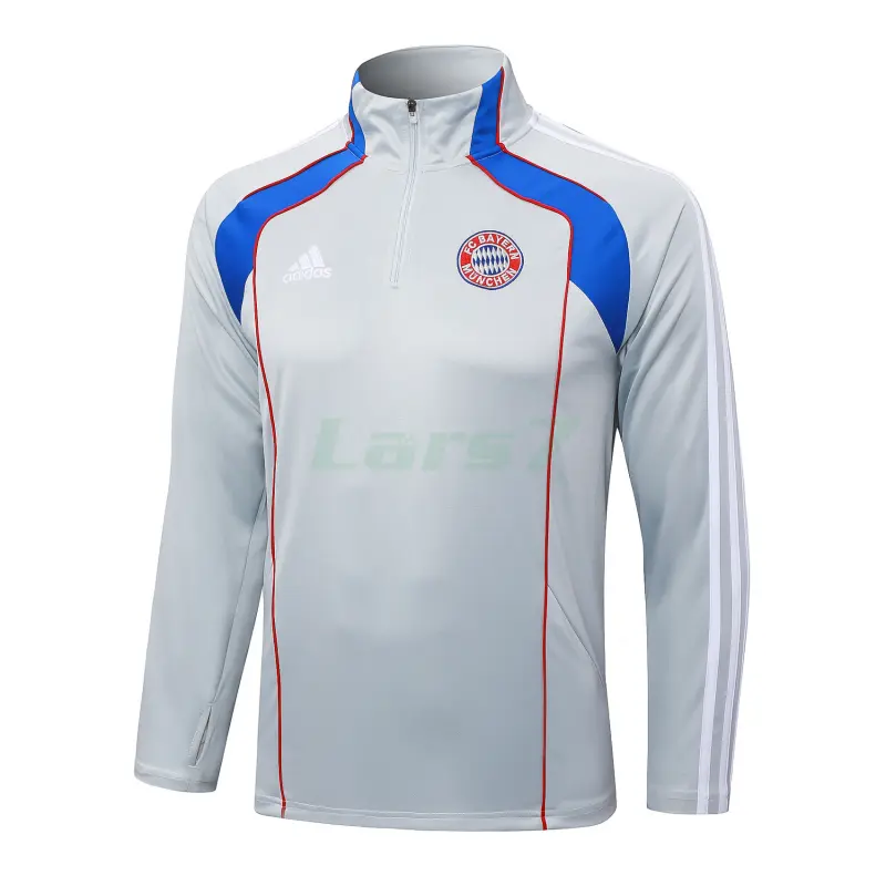 Sudadera De Entrenamiento Bayern Múnich 2025/2026 Retro Gris Claro/Azul