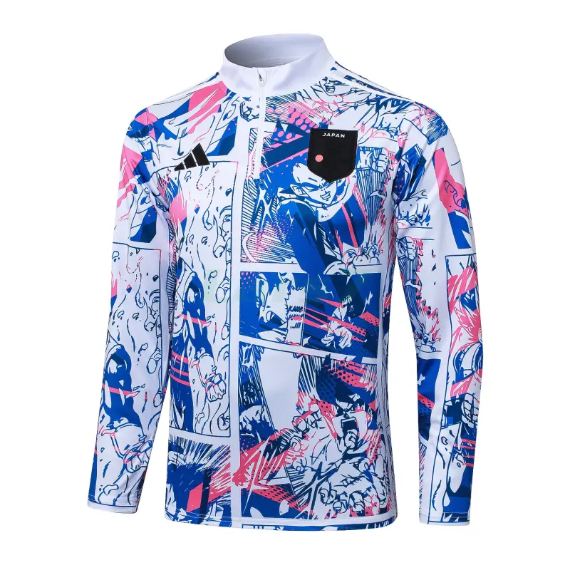 Sudadera De Entrenamiento Japón 2025 Blanco con Estampado de Dibujos Animados