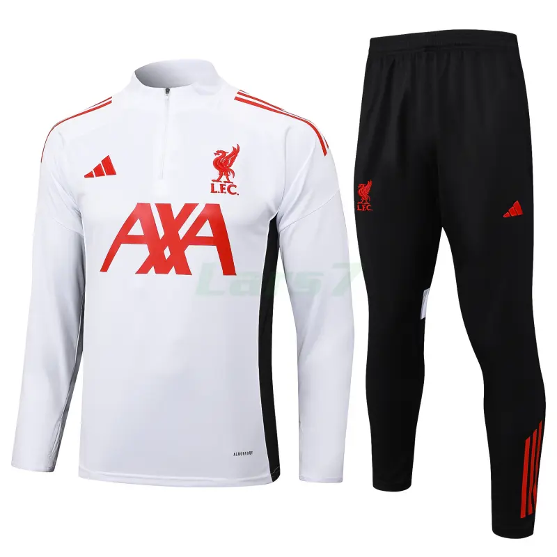 Sudadera De Entrenamiento Liverpool 2025/2026 Kit Blanco/Rojo/Negro