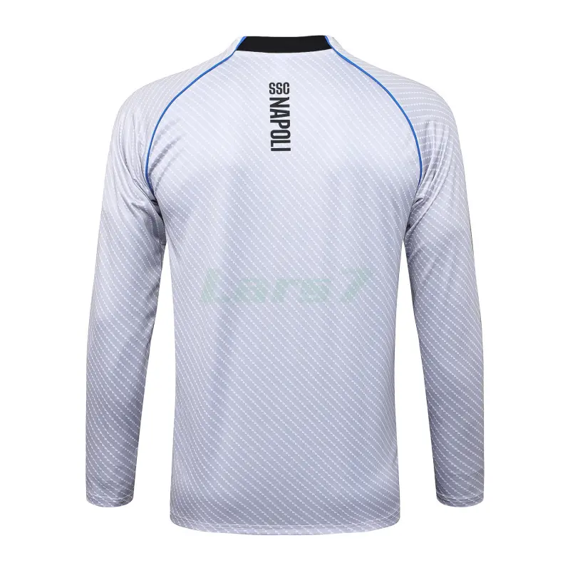 Sudadera De Entrenamiento Napoli 2025/2026 Gris Claro con Estampado