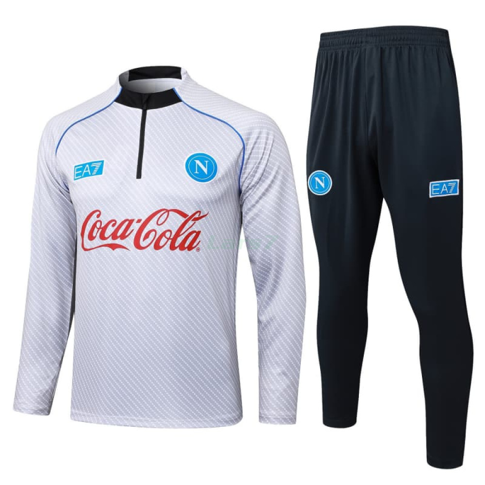 Sudadera De Entrenamiento Napoli 2025/2026 Kit Gris Claro con Estampado