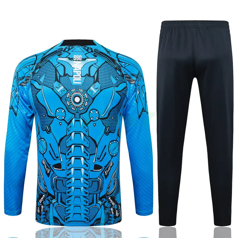 Sudadera De Entrenamiento Napoli 2025/2026 Kit Azul con Estampado