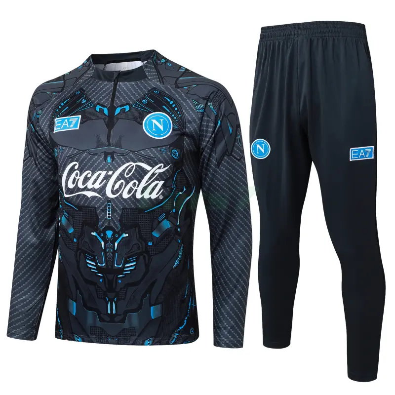 Sudadera De Entrenamiento Napoli 2025/2026 Kit Negro con Estampado