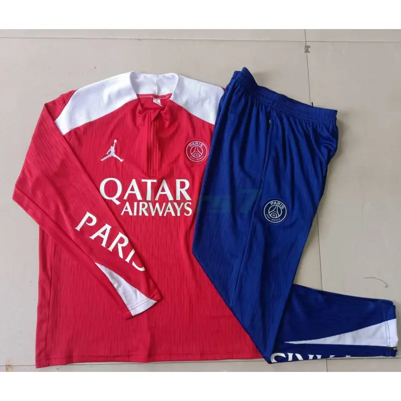Sudadera De Entrenamiento PSG 2025/2026 Rojo/Blanco (EDICIÓN JUGADOR)