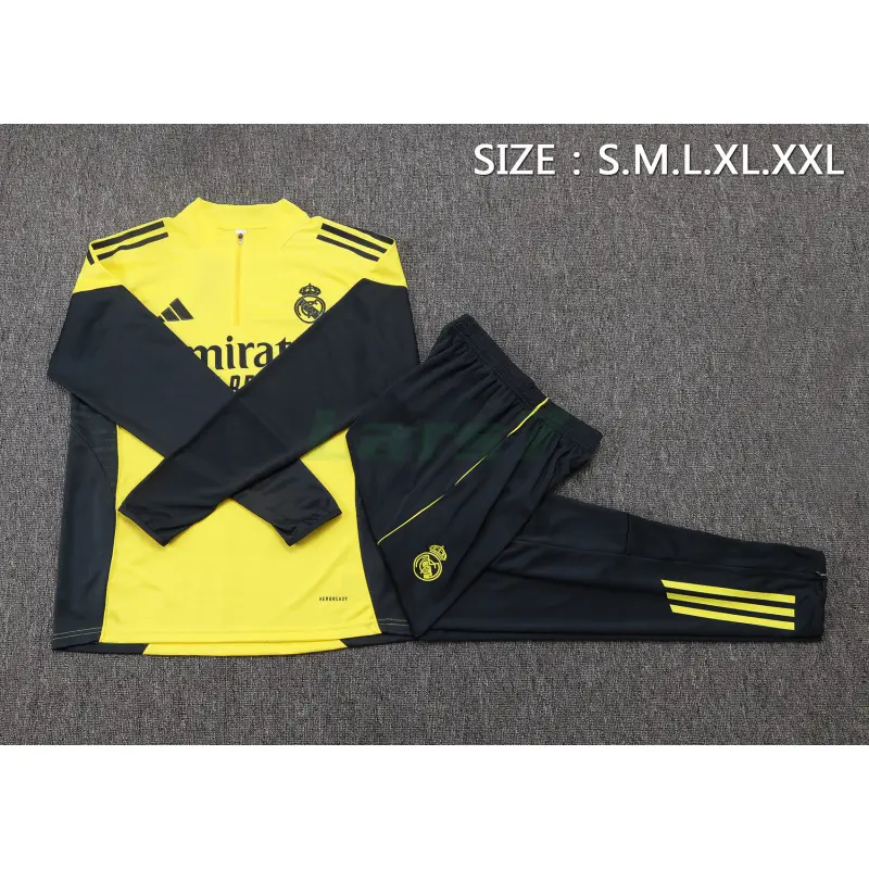 Sudadera De Entrenamiento Real Madrid 2025/2026 Amarillo/Negro