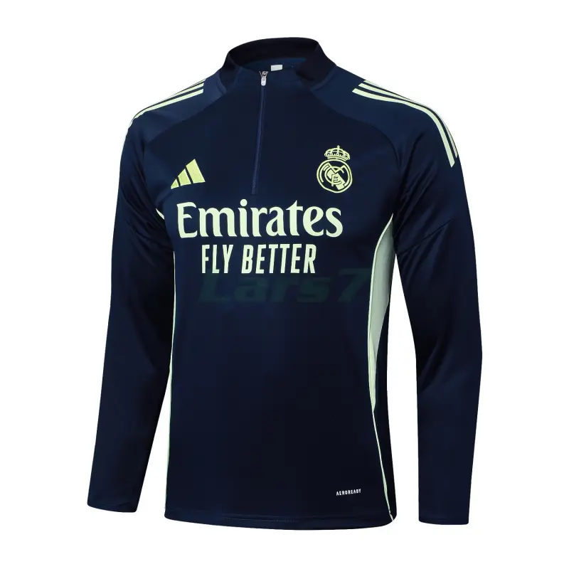 Sudadera De Entrenamiento Real Madrid 2025/2026 Azul Marino/Amarillo