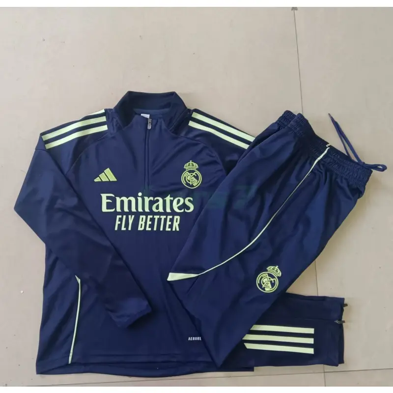 Sudadera De Entrenamiento Real Madrid 2025/2026 Azul Marino/Amarillo