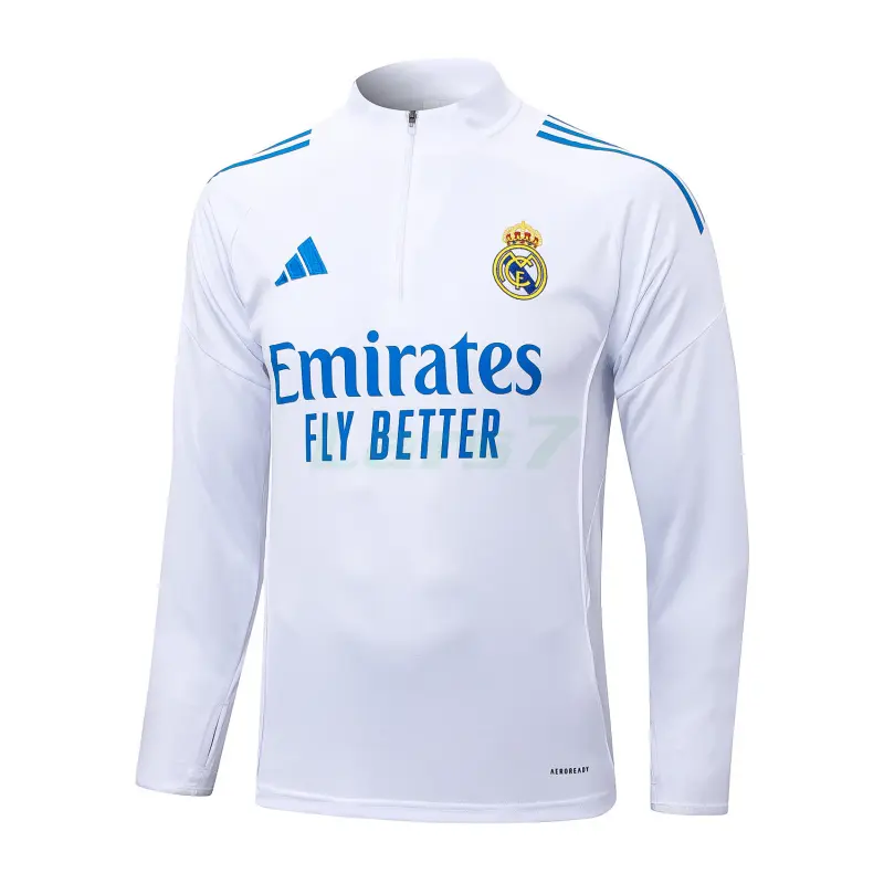 Sudadera De Entrenamiento Real Madrid 2025/2026 Blanco/Azul