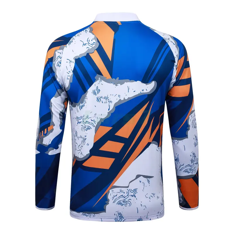 Sudadera De Entrenamiento Real Madrid 2025/2026 Blanco/Azul con Estampado