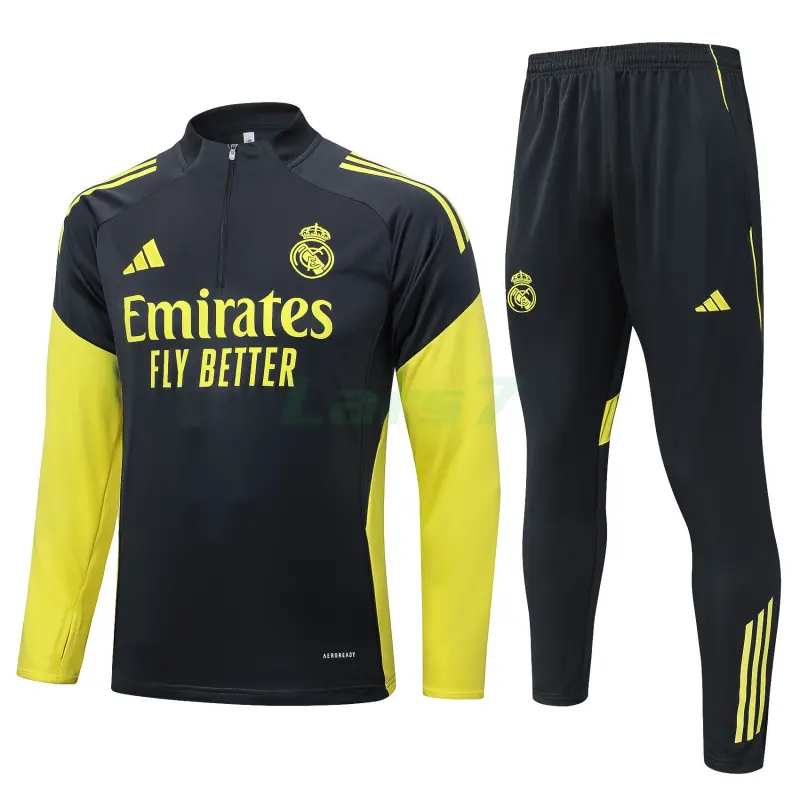 Sudadera De Entrenamiento Real Madrid 2025/2026 Kit Negro/Amarillo