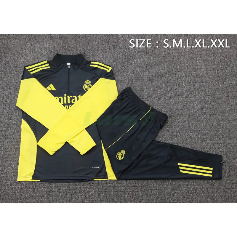 Sudadera De Entrenamiento Real Madrid 2025/2026 Kit Negro/Amarillo