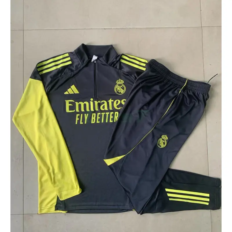 Sudadera De Entrenamiento Real Madrid 2025/2026 Kit Negro/Amarillo