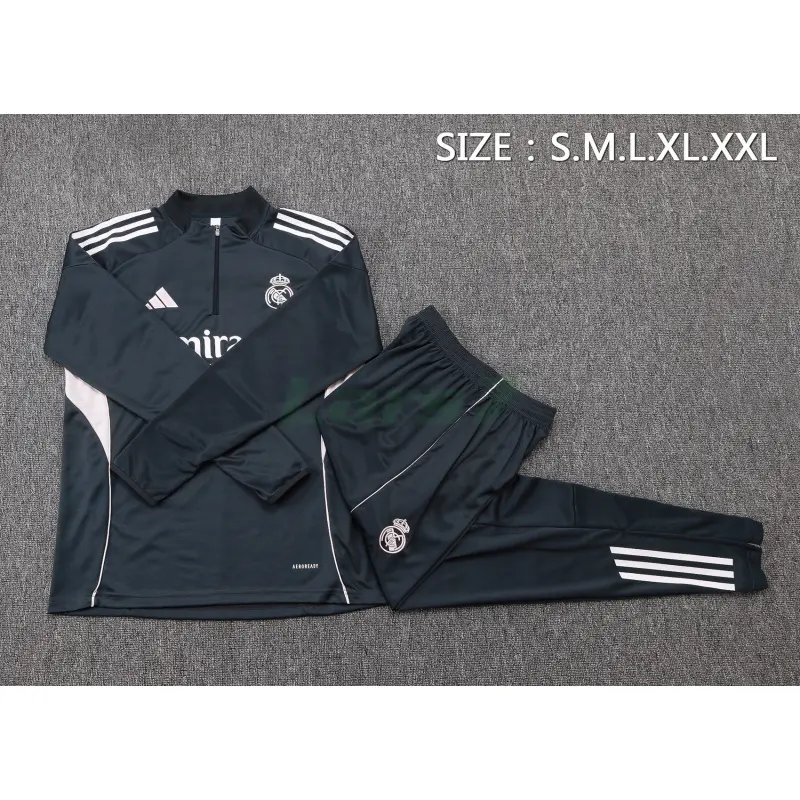 Sudadera De Entrenamiento Real Madrid 2025/2026 Gris Oscuro/Rosa Claro