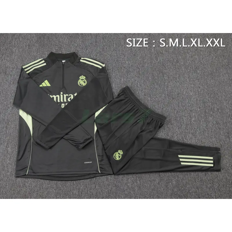 Sudadera De Entrenamiento Real Madrid 2025/2026 Gris/Verde